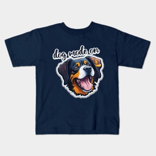 dog mode on Kids T-Shirt